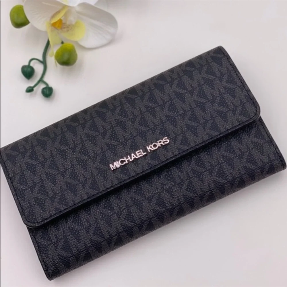 Michael Kors Trifold Wallet Signature Black